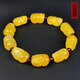 Amber style, one thing, one picture, one certificate, beeswax bracelet, Pixiu bracelet, men's style, natural amber carved Russian material, 15.27g, 16*11*9mm