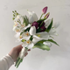 郁金香马蹄莲手捧花领证假花仿真花摄影拍照道具婚礼韩式新娘花束 HD-桔梗+玫瑰花