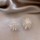 S925 Silver Needle Dandelion Fireworks Earrings for Women High-end and Unique New Earrings Niche Design Light Luxury Earrings S925 Silver Needle Dandelion Fireworks Earrings