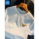 Jeanswest White T-Shirt Herren Sommer Neuer hochwertiger Trend gedrucktes T-Shirt American Light Luxury Xinjiang Baumwolle Komfortable Kurzärmlinge T-Shirt White [JSW9906 White] M geeignet für 90-108jin [Jin gleich 0,5 kg] Verschleiß tragen