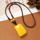 Fat Donglai's same style beeswax necklace, amber Pixiu pendant, retro sweater chain, men's and women's accessories 9-Beeswax Gourd