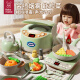 妈宝孖宝（BABYMABO）新款仿真儿童厨房玩具电磁炉电饭煲煮饭厨具宝宝过家家 礼盒-橙【42件_煮饭_计时_蒸汽A