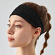 Rongyu Germany professional widened yoga hairband for women sweat-absorbing and anti-slip sports running anti-slip headband headband anti-sweat belt for men black (widened version)