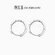 Trendy Acer minimalist hoop PT950 platinum earrings and earrings as a birthday gift for girlfriend. Priced. Single model is about 0.95g.