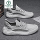Woodpecker brand high-end spring and summer new men's shoes for summer breathable 2025 new flying thin mesh shoes for men's mesh casual 9893 gray 39