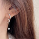 Bo Na Ling earrings female star tassel silver needle simple and versatile fashion light luxury niche high-end pierced earrings earrings star tassel earrings full of light