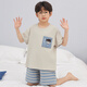 Junge Liebeswörter Kinder Pyjama reine Baumwolle kurze Ärmel Shorts Summer Boy Round Hals Cartoon Cartoon können außerhalb von Heimbekleidungsanzug WB1517 110 [Kinder 10 Größen] 103-113cm38jin [Jin gleich 0,5 kg]