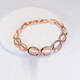QUAMER Rose Gold Cat's Eye Bracelet New Summer High-Looking Niche Light Luxurious Exquisite Bracelet Rose Gold Bracelet
