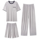 Pajama de piñamas de hombre modal de carsemkeitn Pantalones de manga corta de verano.