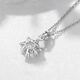 CAOXS925 silver plated 18K gold high carbon diamond love snowflake necklace women's jewelry clavicle chain pendant holiday gift high carbon snowflake diamond pendant single pendant