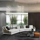 Yonghuan Italian minimalist home user-style fabric Lawson curved sofa combination designer color light luxury special corner combination 1283x154cm