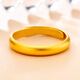 Dewey Fan 999 pure gold-plated silver G24K gold ring live ring ring index finger ring couple gift to girlfriend, ring ring 2 grams (gold layer thickened)