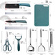 Full set of outdoor knife storage kitchen utensils kitchen knives cutting boards tableware picnic portable storage camping set equipment picnic simple + portable set dark green 11 pieces