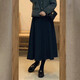 TonLion 2025 Autumn Women's Solid Color Skirt French Elegant Temperament Versatile Casual High-Quality Knitted Skirt