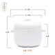 Tuojin stew pot bird's nest ceramic pot with lid, water-proof cup, steamed egg size, pure white 2000ML