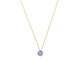 DL 1998 Fat Donglai same style tanzanite necklace Japanese natural tanzanite 18K gold necklace light luxury natural tanzanite necklace