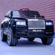 WORK BABY Rolls-Royce Cullinan children's electric car for boys and girls remote control toy car off-road vehicle can sit adult gift black remote control swing soft seat bluetooth