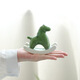 Creative ceramic cute rocking little green horse tea pet ornaments fun tea room tea table decoration tea play tea ceremony accessories Green Horse