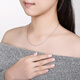 Saturday blessing simple double water wave PT950 platinum necklace beloved PT053551 about 4.15g 42cm birthday gift