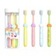 Children's toothbrush with soft bristles for 3-6-12 years old, cute and good-looking baby toothbrush for children and students, family pack, digital version, 8 pieces