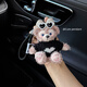CLCEY Cute Shirley Meiduffy Car Keychain Bag Pendant Plush Cartoon Doll Doll Ornament Men and Women Gifts Black Love Sweater Meimei