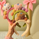 Plush cute bear hair hoop hair face wash special hair hoop for women autumn and winter hair bundle headband mask makeup headwear green color