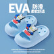 Sailuo cartoon children's summer slippers new baby boy indoor bathroom non-slip soft bottom comfortable one-word sandals sky blue Tiga 16 usually 24/25 size