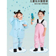 Ollymurs children's raincoat suspenders and rain pants one-piece Angie play clothes dual-purpose waterproof full body boys and girls kindergarten set pink foot-stepping rain pants + top + rain boots please prepare small size