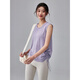 KEJIMITAO European and American ins thin yoga clothing blouse loose sleeveless Pilates training top summer quick-drying sports vest purple gray M