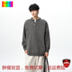 Huatian Mu Fat Large Size American Henry Collar Sweater Men's Autumn New Trendy Brand Large Size Loose Sweater Casual Warm Inner Dark Gray L Recommended 100-120 Jin Jin equals 0.5 kg Can be worn