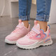 Girls mesh leather sneakers autumn new children's running shoes breathable soft sole little girl casual running shoes 9922 pink leather 36