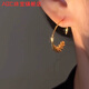 ABC old phoenix gold-plated silver this year's popular earrings wheat ear hoops fashionable western style earrings safe earrings gold pair