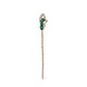 Qianzi shes Rousseau holiday bright craft crystal emerald hairpin light luxury new Chinese style hairpin for women emerald D0