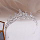 Shijun (SHIJUN) Japanese and Korean crown tiara bridal wedding hair accessories super shiny rhinestone small crown wedding adult silver princess jewelry crown + veil