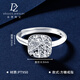 Pt950 genuine platinum ring women's sugar cube ring new platinum live mouth adjustable Chinese Valentine's Day gift for girlfriend 3.79 grams (live mouth gram adjustment)