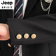 JEEP SPIRIT new college style dk uniform men's suit suit jacket three-button jk suit shirt casual trousers class uniform trendy black jacket high quality XL recommended 120-135Jin Jin equals 0.5 kg