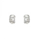 Miaozhan full diamond C-shaped earrings for women, niche light luxury high-end earrings, temperament and versatile earrings, 1 pair of Durofli white