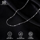 DAISY DREAM999 Pure Silver Necklace Women's 2025 New Hot Style Niche Design Clavicle Chain Simple Plain Chain Temperament Necklace Brand Gift Box 999 Silver Simple Sequin Necklace