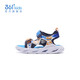 361 Children's Shoes Boys Beach Open Toe Sandals Summer New Children's Shoes Light Blue/Earth Blue/Glory Orange 28