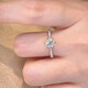 Pt950 platinum moissanite diamond ring micro-set six-claw diamond ring 1 carat ring for men and women to propose to their wives and girlfriends micro-set six-claw 50 points - light luxury model default open style