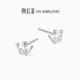 Chao Acer Platinum Crown Platinum Earrings for Women PT950 Earrings Exquisite and Versatile as a Gift for Your Girlfriend Priced at RMB 160 for one pair 1.4g