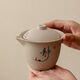 Ceramic kung fu tea set small set with one pot and four cups, complete set, simple home office reception teapot and cups