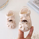 New summer girls sandals cute cartoon princess shoes soft sole non-slip baby fashion toddler shoes off-white size 20 inner length 14cm