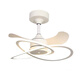 Bull Nordic fan light 2025 new silent master bedroom restaurant ceiling fan light household integrated chandeliers modern and simple invisible model 9227 black 60cm three-color frequency conversion + voice (