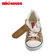MIKIHOUSE Japanese-made baby toddler shoes for boys and girls, British college style pattern baby shoes, fashionable, soft and comfortable, beige color for older children 17 (suitable for feet 16.5cm long)