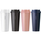 Lock Lock Lock meets the Yuanqi thermos cup for women simple portable coffee cup for men and women portable 316 stainless steel cup 400ML white LHC3271WHT