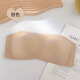 
Carey Kay strapless underwear for women, non-slip small chest gathering bra, anti-sagging upper support, thin summer scarless bra, milky white M (34/75AB recommended)