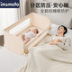 IMOMOTO bed fence baby free installation no punching anti-fall splicing bedside bezel baby portable travel guardrail milk tea rice 2m three-sided no assembly + free storage bag no assembly + free storage bag