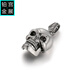 Gongzhan three-dimensional skull pendant white gold electric black pt950 platinum pendant men's retro personality trend fashion accessories three-dimensional skull platinum pendant about 13.1-13.3 grams