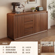 LEADTEK solid wood sideboard integrated wall cabinet living room multifunctional cabinet tea cabinet wine cabinet storage cabinet kitchen storage cabinet solid wood corners thickened length 140*40*84CM